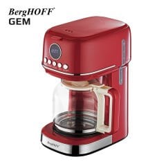 BergHOFF GEM RETRO 15 bardak Kırmızı Filtre Kahve Makinesi