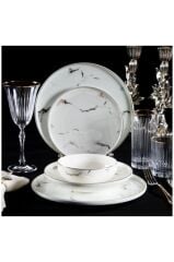 Massimo Marble Gold 6 Kişilik 24 Parça Yemek Takımı