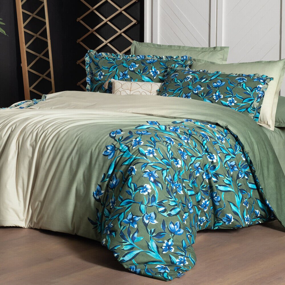 Sarev Ayder Çift Kişilik %100 Pamuk Çift Taraflı Nevresim Takımı