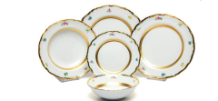Thun Ofellia Flowers Gold 852E 77 Parça Yemek Takımı