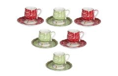 Lucky Art Lancelot Bone 6lı Ayaklı Kahve Fincanı Seti