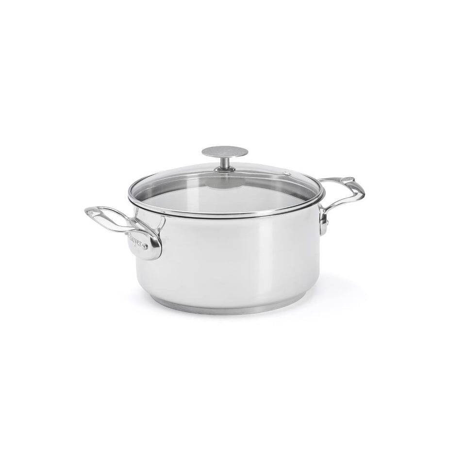 De Buyer Milady Cam Kapaklı Paslanmaz Çelik Tencere 20 cm