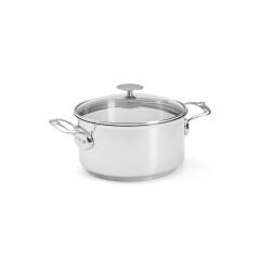 De Buyer Milady Cam Kapaklı Paslanmaz Çelik Tencere 20 cm