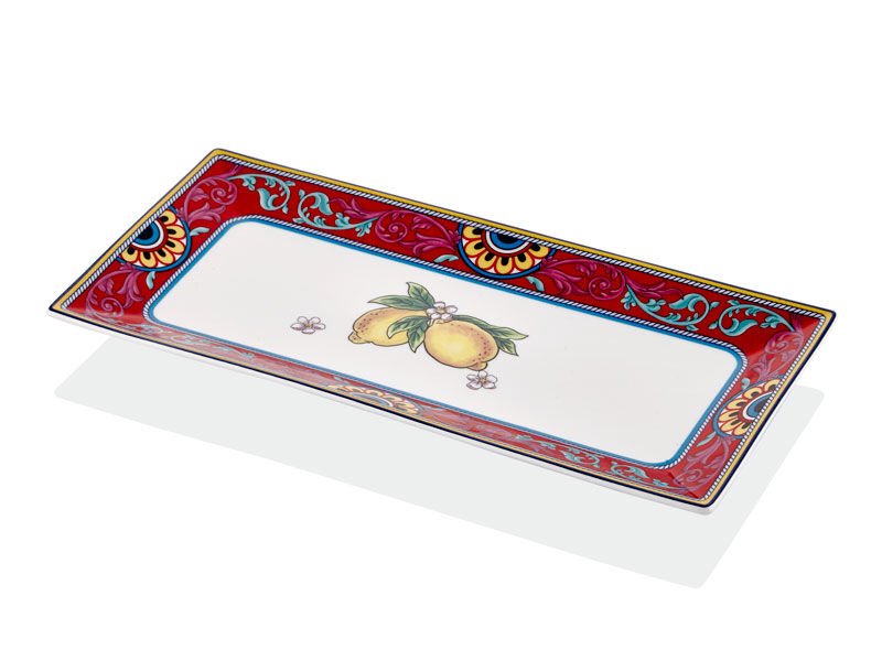 Joy Carmen Cıtrus 2Lı Buyuk Dıkdortgen Tabak 30X15 Cm