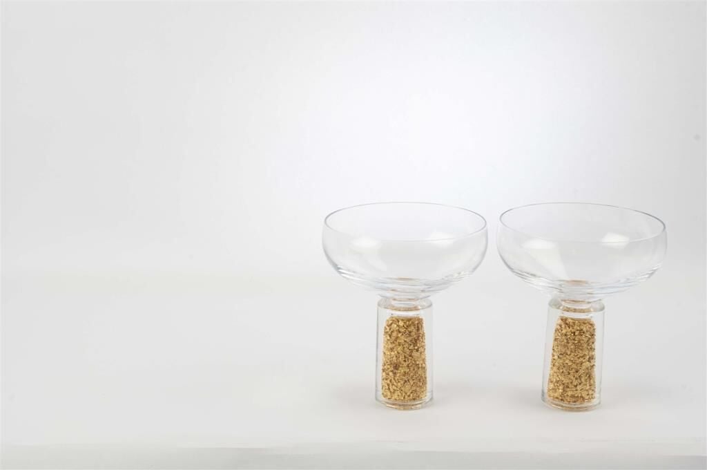 Mikasa Moor Gold Simli 4lü Cam Dondurmalık