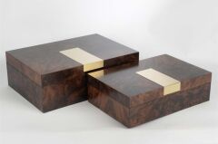 Mikasa Moor 2 li Koyu Ahşap Gold Dek Kutu 20x30x9cm34x24x12cm