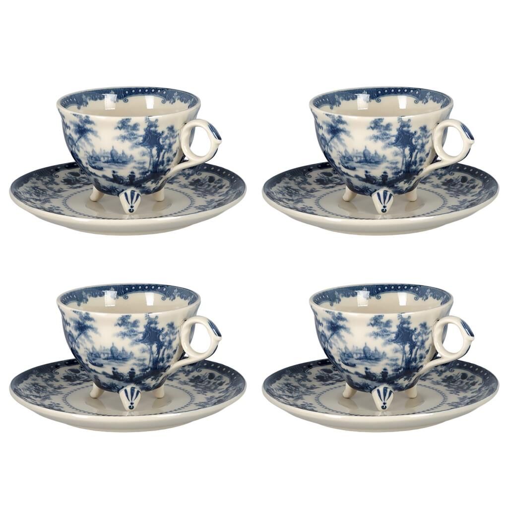 Lucky Art Florantine 4Lu Cay Fincani Seti Mavi