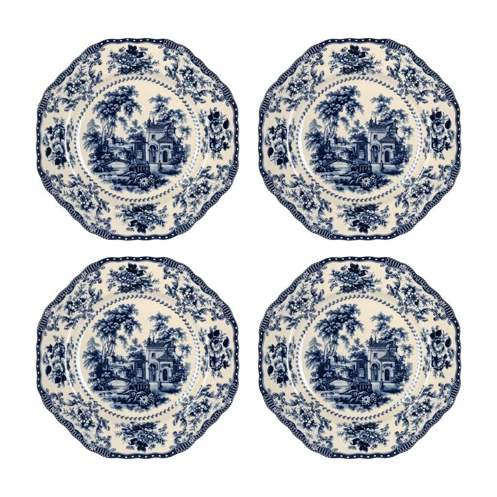 Lucky Art Florantine 27Cm 4Lu Tabak Seti Mavi