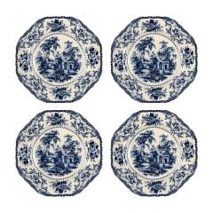 Lucky Art Florantine 27Cm 4Lu Tabak Seti Mavi