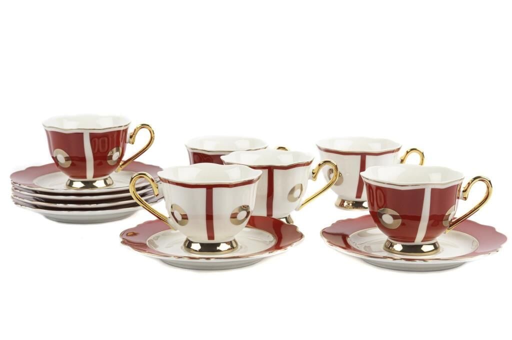 Mikasa Moor Bahia Kırmızı 6lı Kahve Fincanı Seti 90cc
