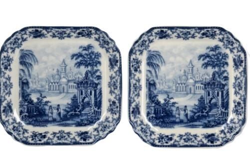 Lucky Art Florantine 12Cm 4Lu Sunum Tabak Seti Mavi