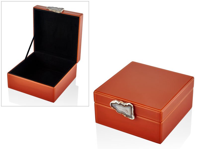 Lamedore Turuncu Büyük Kare Kutu 21X21X10 Cm