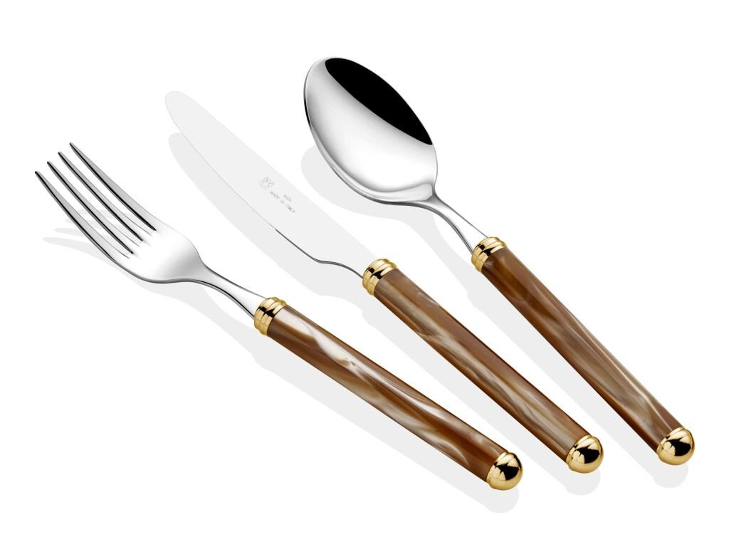 Rivadossi Rodi Ring Şampanya 75 Parça Çatal Bıçak Seti