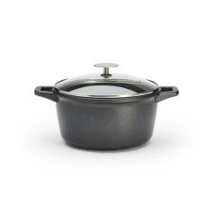 De Buyer Choc Extreme Yapışmaz Kaplama Cam Kapaklı Tencere 20 cm