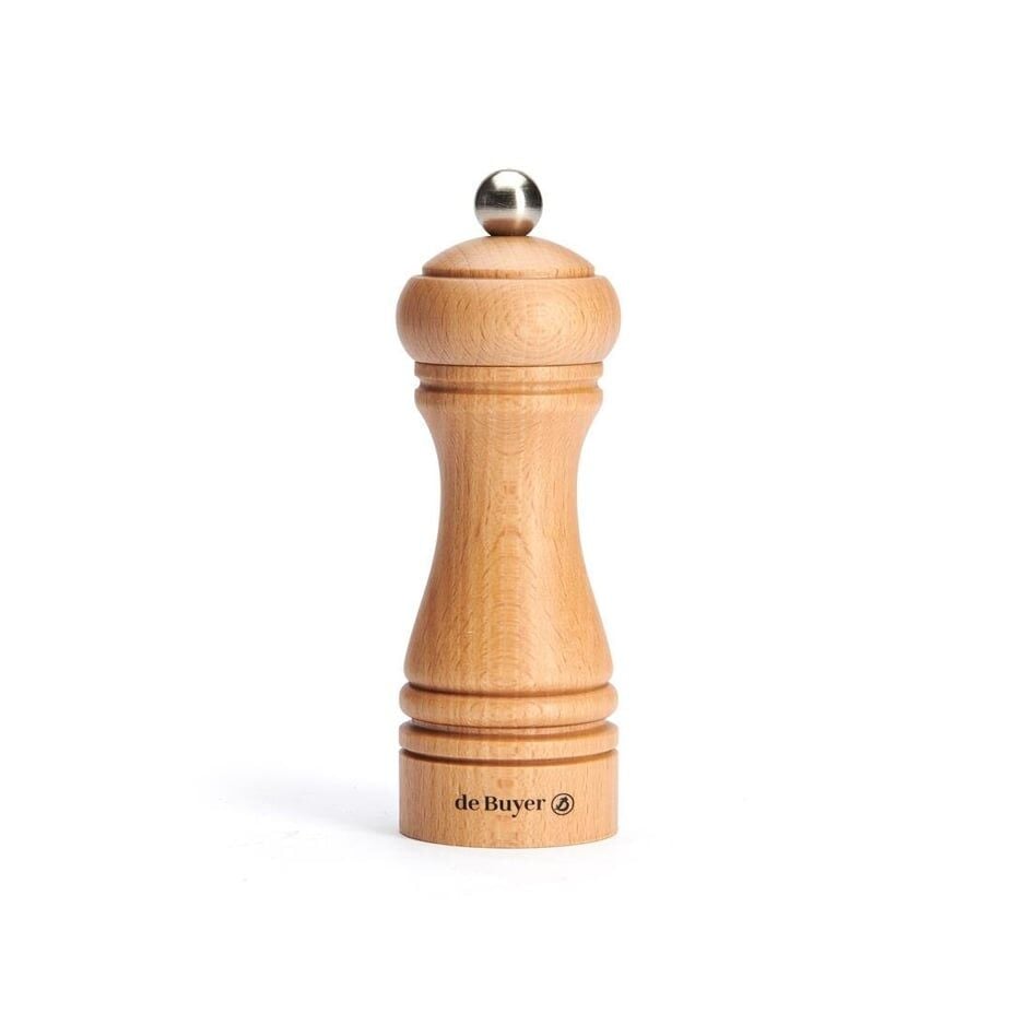 De Buyer Baharat Değirmeni Naturel Ahşap 14 cm