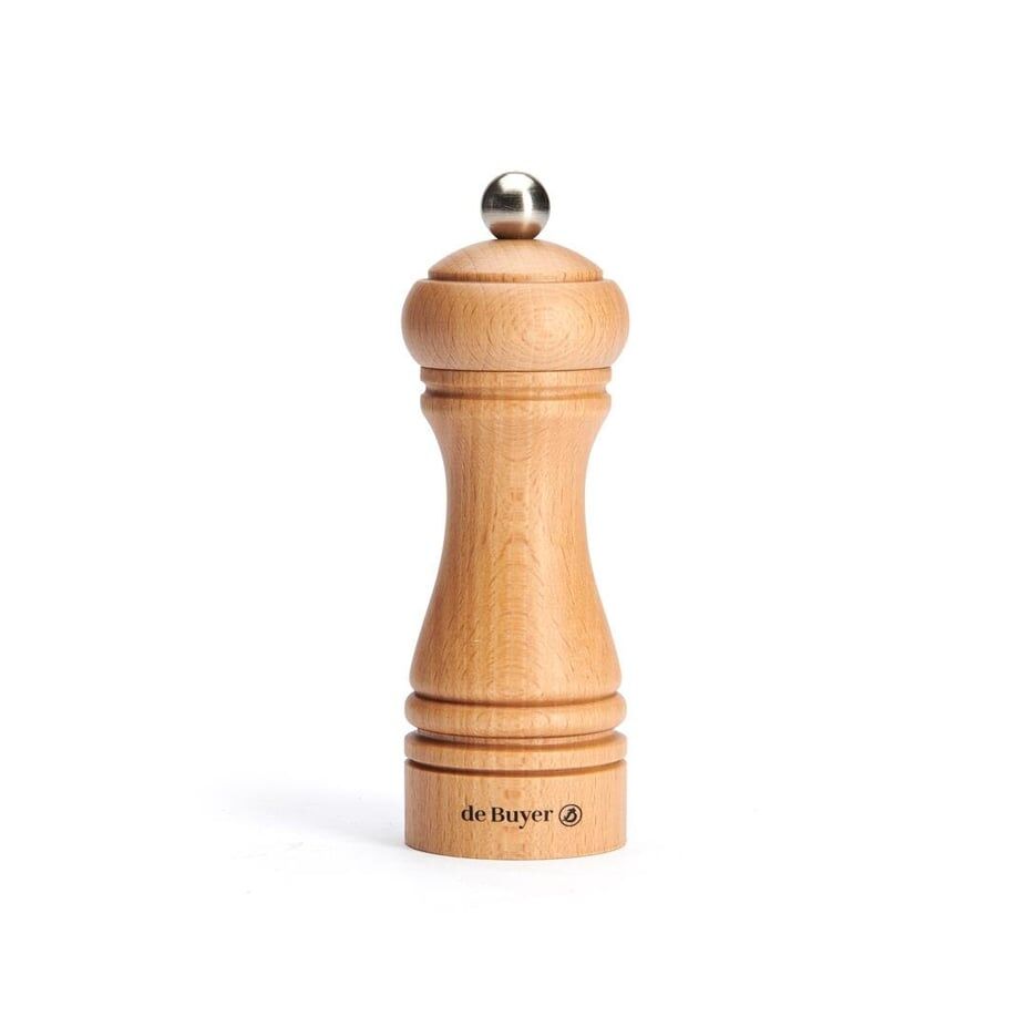 De Buyer Baharat Değirmeni Naturel Ahşap 14 cm