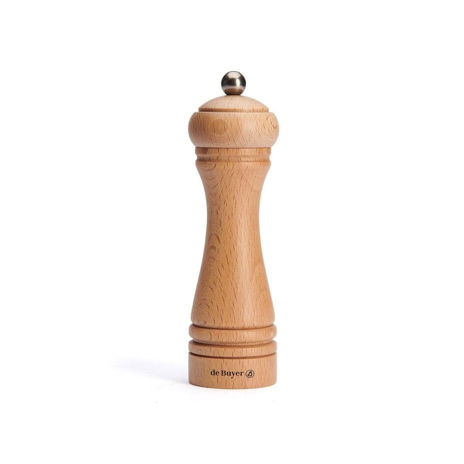 De Buyer Baharat Değirmeni Naturel Ahşap 18 cm