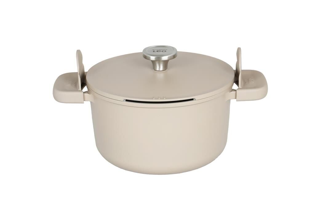 Berghoff Leo Phantom 24Cm Kapaklı Yapışmaz Derin Tencere Latte 5.5L