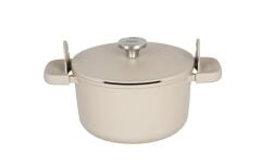 Berghoff Leo Phantom 24Cm Kapaklı Yapışmaz Derin Tencere Latte 5.5L