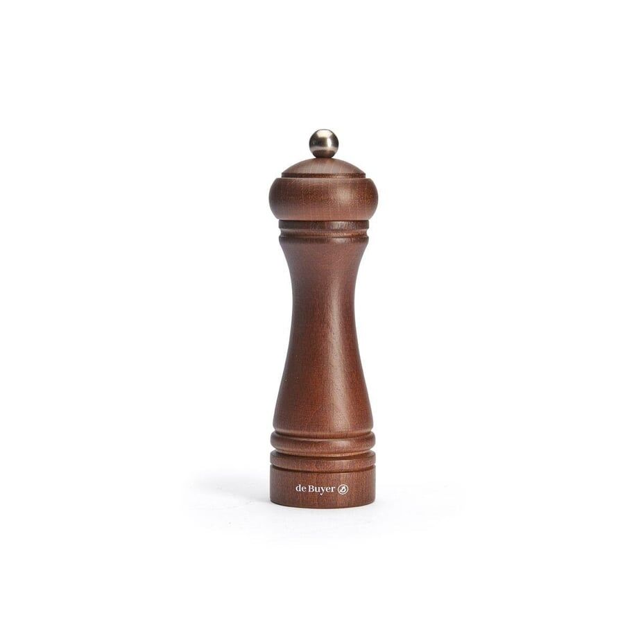 De Buyer Baharat Değirmeni Koyu Ahşap 18 cm
