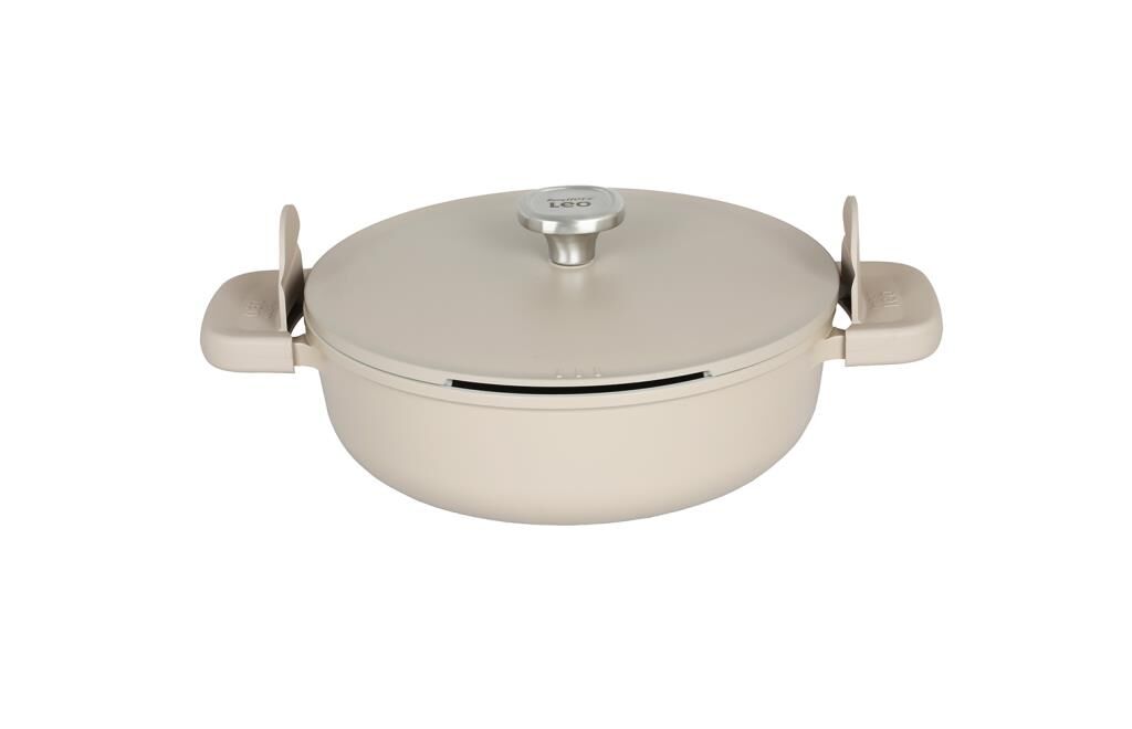 Berghoff Leo Phantom Kapaklı Yapışmaz Sote Tenceresi 28 Cm Latte