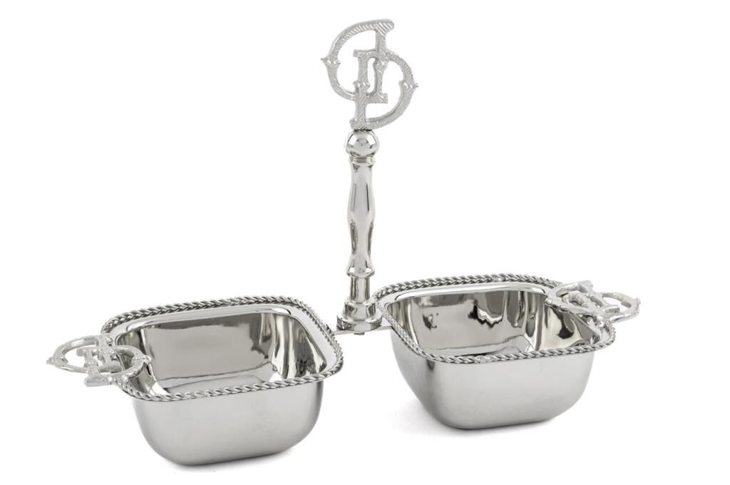 Mikasa Moor Darly Gümüş Metal 2li Çerezlik 31x11x21cm