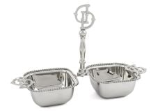 Mikasa Moor Darly Gümüş Metal 2li Çerezlik 31x11x21cm