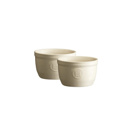 Emile Henry Fırın Kabı Ramekin No.9 2´li Set Ekru/Clair 0,15 lt