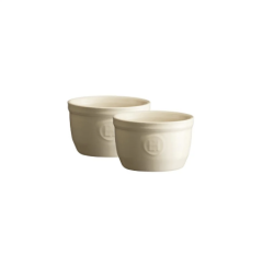Emile Henry Fırın Kabı Ramekin No.9 2´li Set Ekru/Clair 0,15 lt