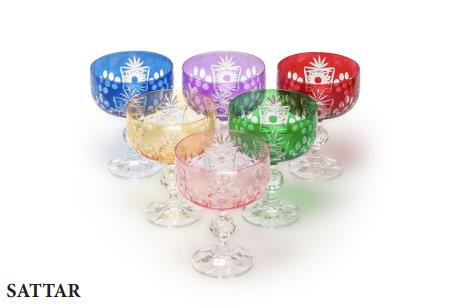 Bohemia Sattar Renkli Kesme Dondurmalık / Çerezlik 200ml