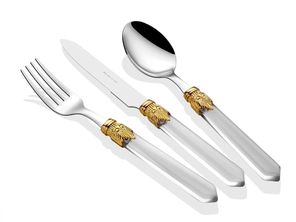 Rivadossi Venezia Ring Şeffaf 75 Parça Çatal Bıçak Seti