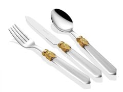 Rivadossi Venezia Ring Şeffaf 75 Parça Çatal Bıçak Seti