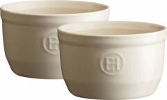 Emile Henry Fırın Kabı Ramekin No.10 2'li Set  0,25 Lt Ekru Ç:10 -Y:6 cm