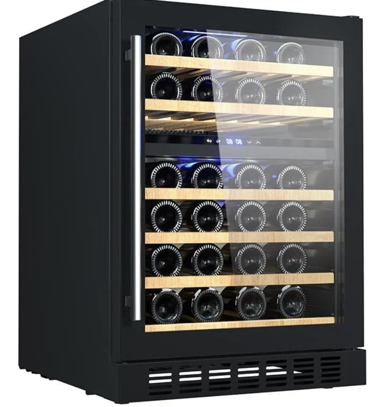 Berfmann Tezgah Altı Çift Bölmeli Şarap Dolabı (46 Şişelik)