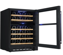 Berfmann Tezgah Altı Çift Bölmeli Şarap Dolabı (46 Şişelik)