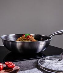 Maxx Doria Steel Fusion 28 Cm Kapaklı Wok Tava