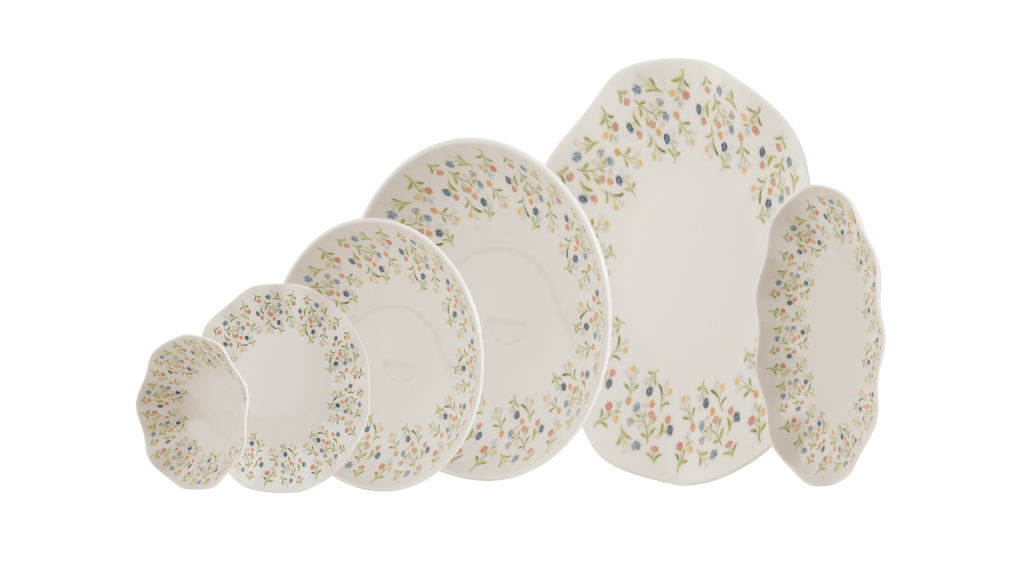 Leggno Harmony Flora 26 Parça Yemek Takımı-HRMFL1171SET26