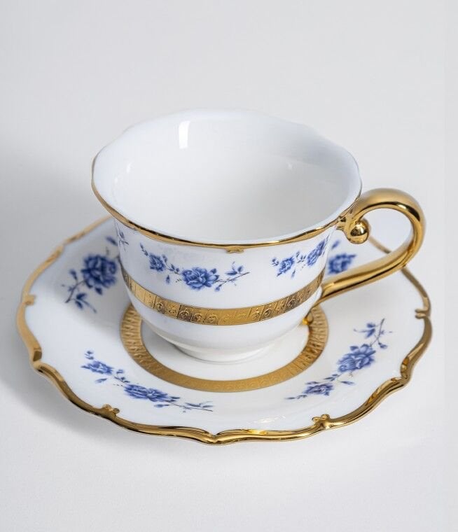 Maxx Doria Royal Azure 6 Kişilik 12 Parça Kahve Fincan Takımı