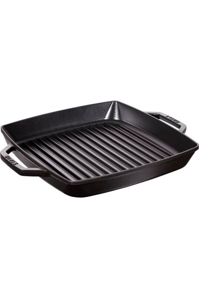 Staub Döküm Izgara Tava Çift Kulp Siyah 28 Cm