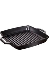 Staub Döküm Izgara Tava Çift Kulp Siyah 28 Cm
