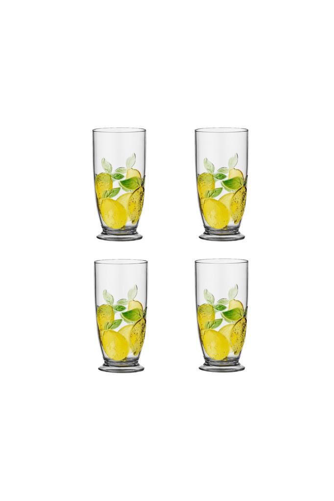 Lucky Art Lımora Akrilik 715Ml 4Lü Meşrubat Bardağı Seti