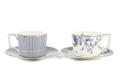 Mikasa Moor Fili e Fiori Mavi Beyaz 2li Çay Seti 220 cc