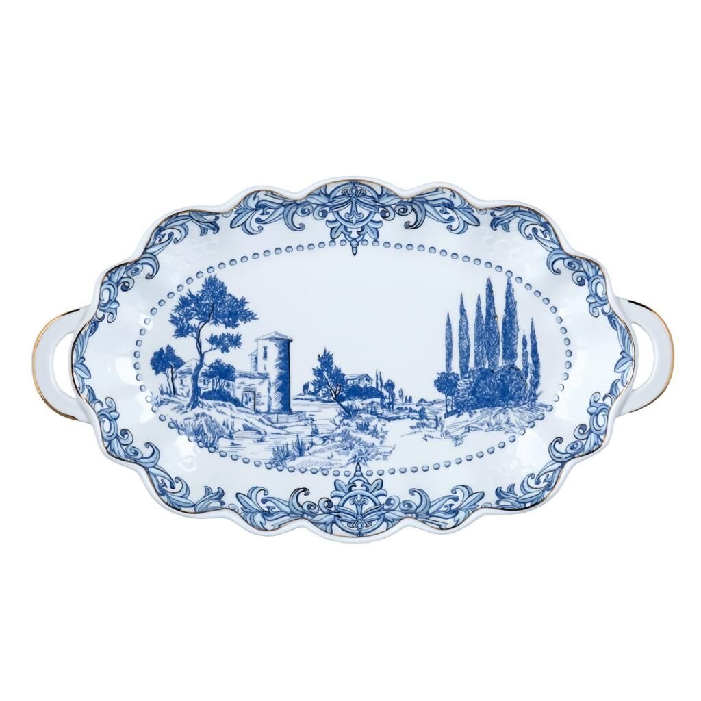 Lucky Art Florance Bone 17Cm Oval Servis Tabaği