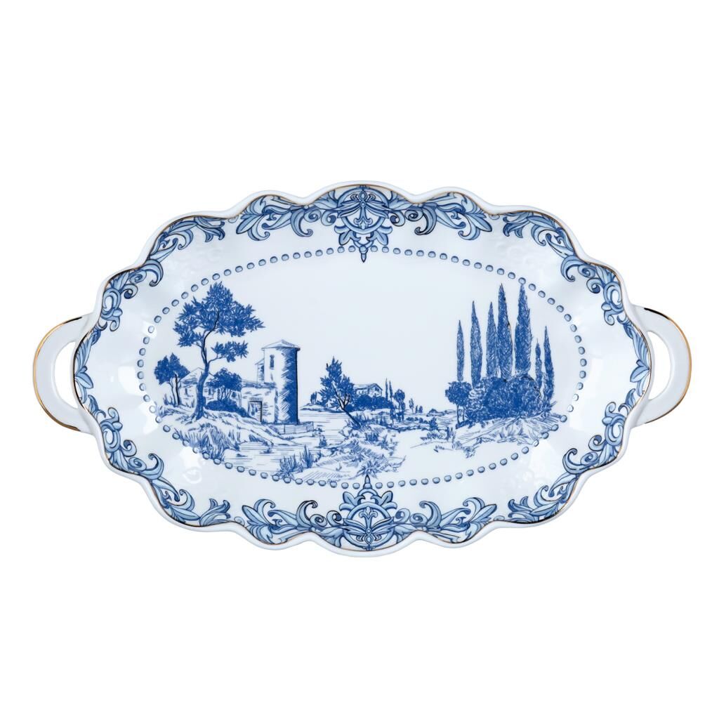 Lucky Art Florance Bone 17Cm Oval Servis Tabaği