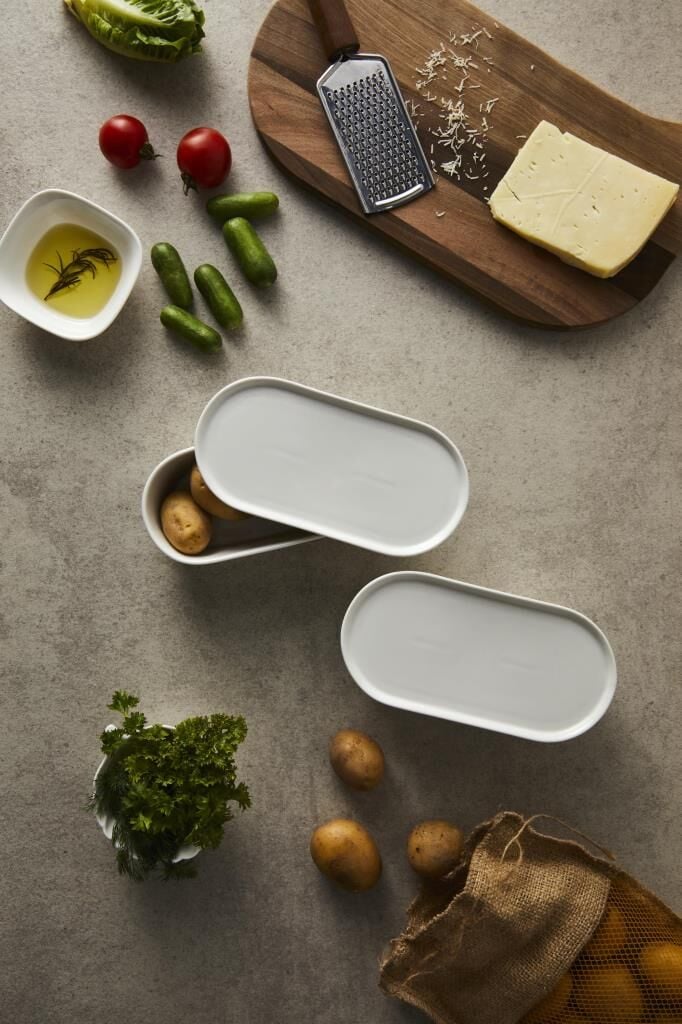 Be Original Pera 20Cm  2'Li Oval Kapaklı Fırın & Saklama Kabı