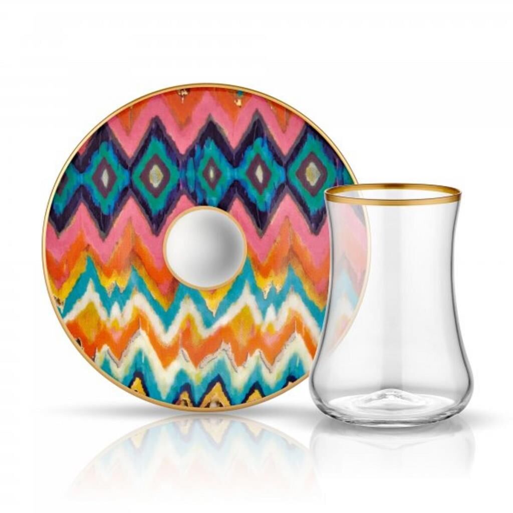 Koleksiyon Dervish Toros Tabak 6 Lı Çay Seti