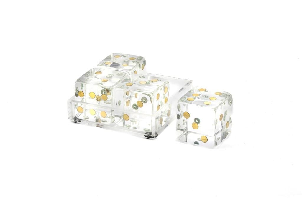 Mikasa Moor Clear Akrilik Dek 4lü Zar Seti 11x11x6cm