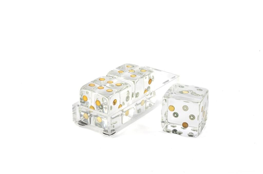 Mikasa Moor Clear Akrilik Dek 3lü Zar Seti 16x6x6cm