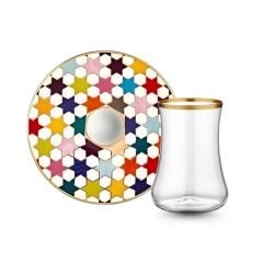 Koleksiyon Dervish Cay Seti 6Li Star Beyaz Parlak Altin