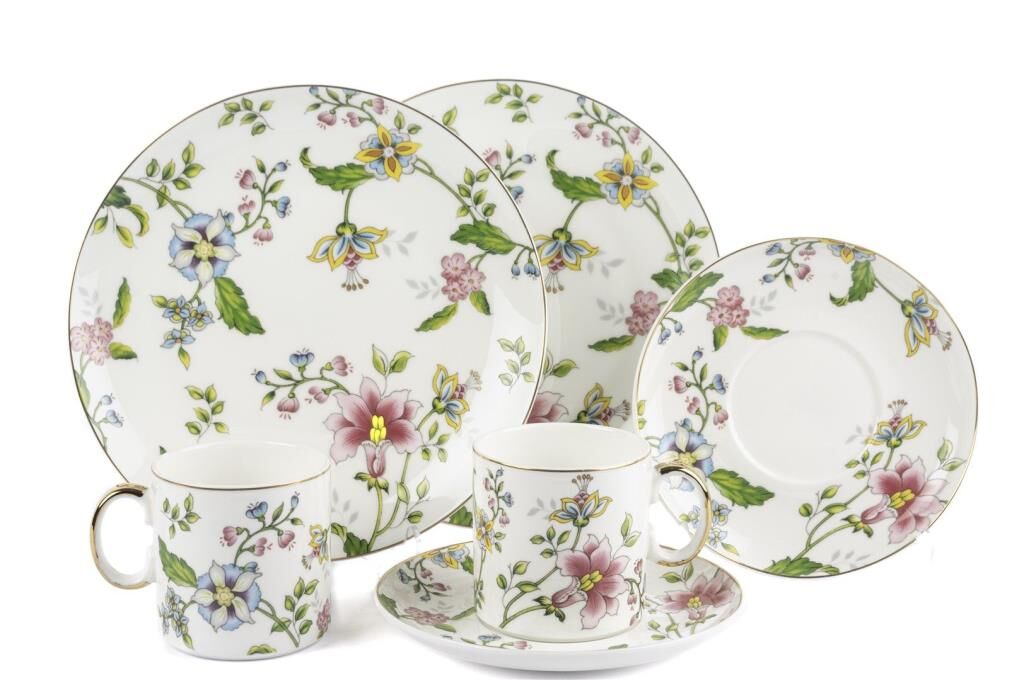 Mikasa Moor Florid 2li Çay Fincanı 180cc ve 2li Pasta Tabağı Seti 21cm 6 Parça